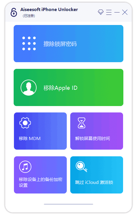 Aiseesoft iPhone Unlocker(解锁iPhone) v2.0.78 多语便携版