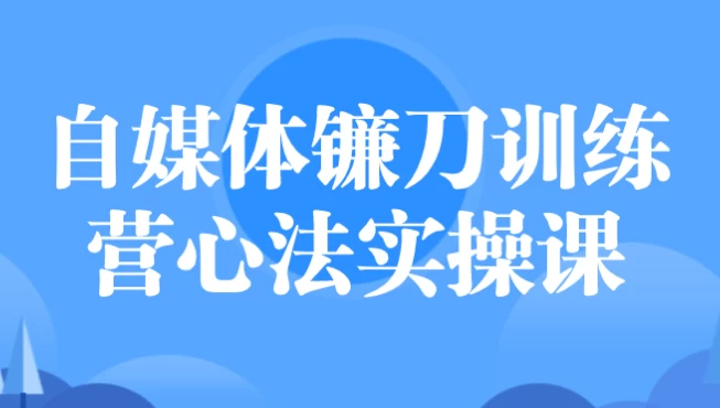 自媒体镰刀训练营心法实操课