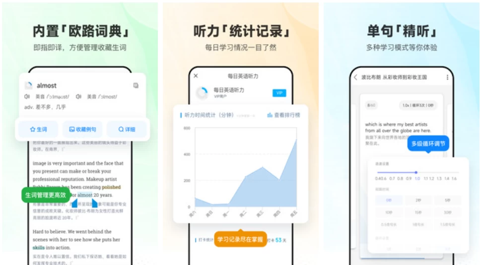 每日英语听力 v11.2.0 专为英语学习者设计的手机应用，解锁会员版